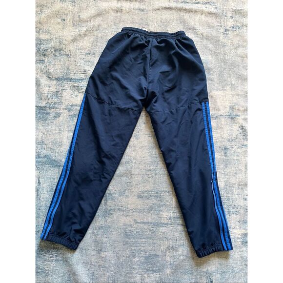 Adidas Dark Blue Light Blue Tri Stripe Athletic Zip Hem Jogger Track Pants M - Picture 2 of 7